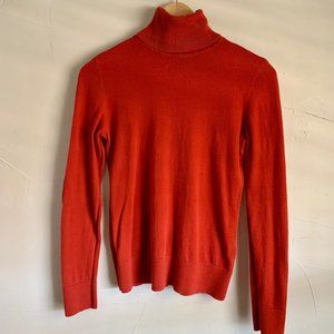 Chaps Orange Turtleneck Small